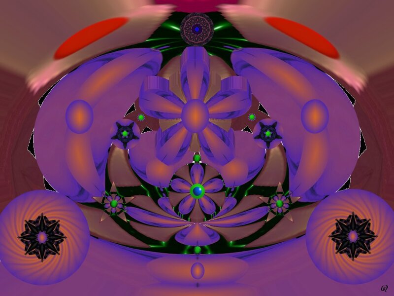 Purple Fractal Flower Design — Hypnotic