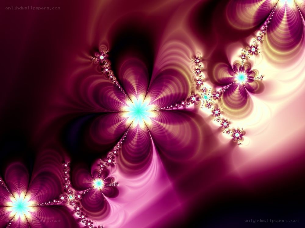 Purple fractal flower pattern