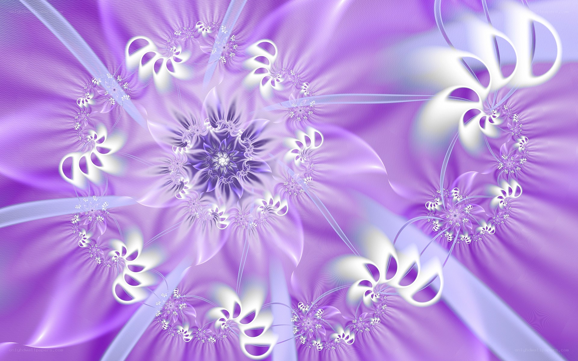 Purple fractal flower pattern