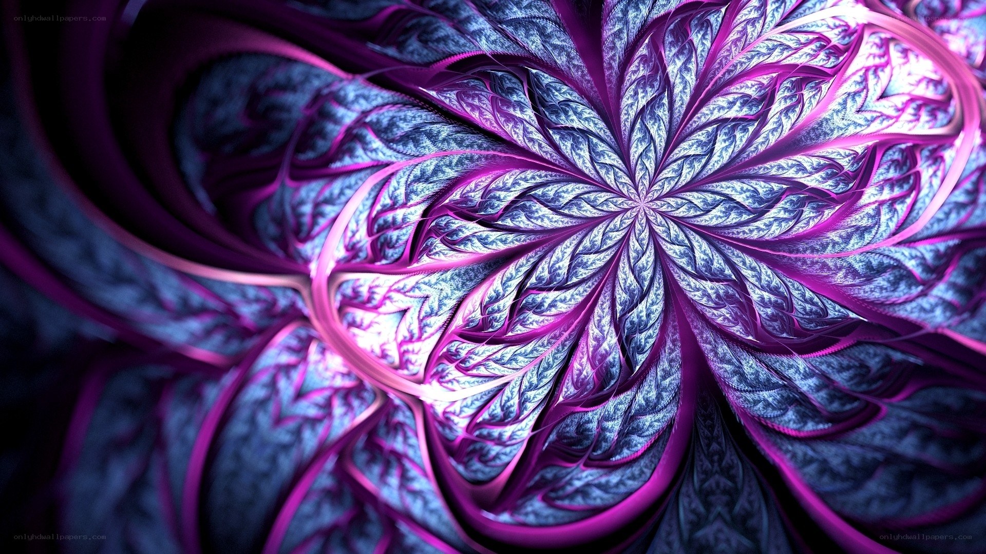 purple fractal flower pattern