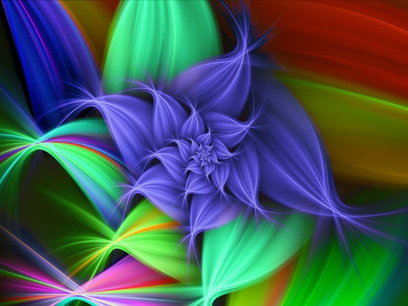Purple Fractal Flower — Vibrant, Abstract