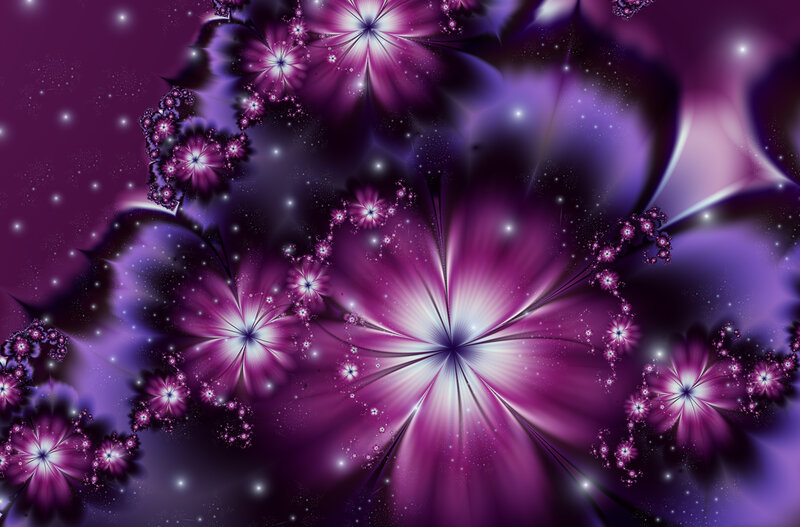 Purple Fractal Flowers — Dreamy
