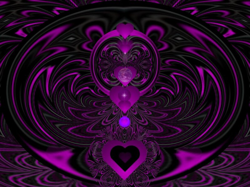 Purple Fractal Heart — Hypnotic