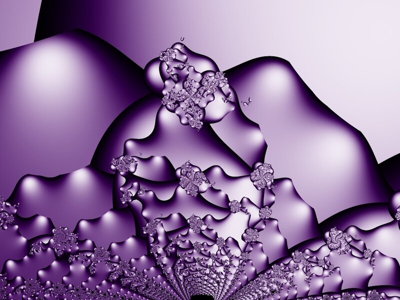Purple Fractal Landscape — Dreamy