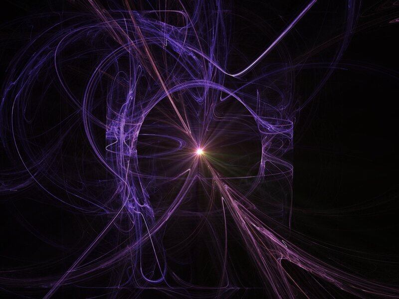 purple fractal light burst
