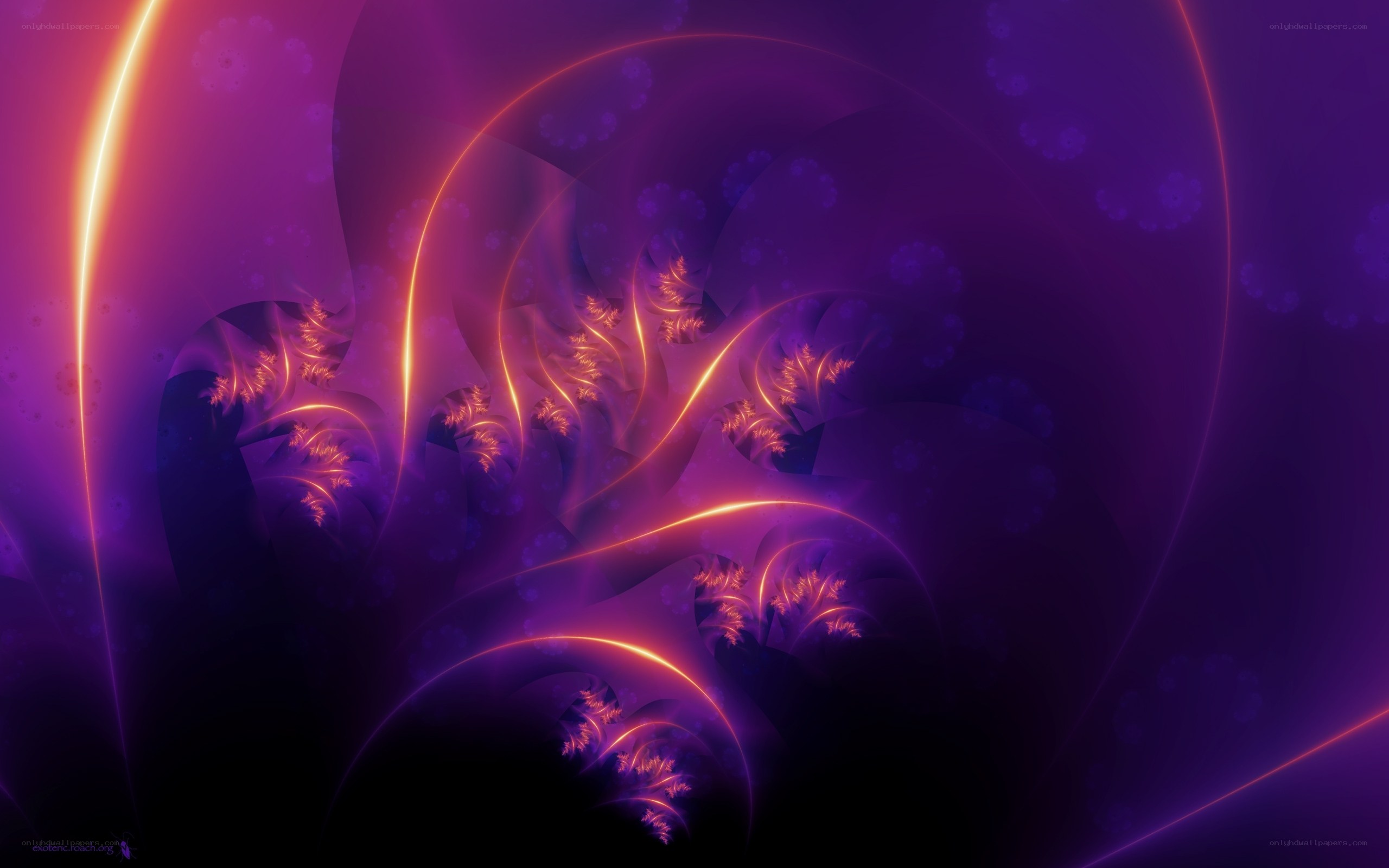 Purple fractal light design