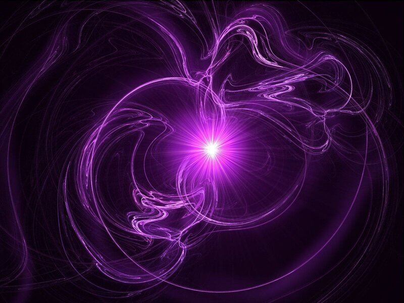 Purple Fractal Light Pattern — Energetic, Abstract