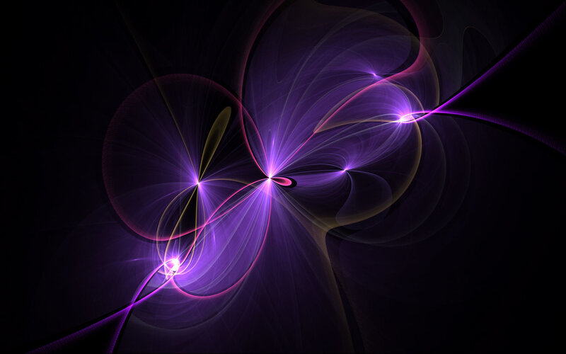 Purple Fractal Light Patterns — Ethereal