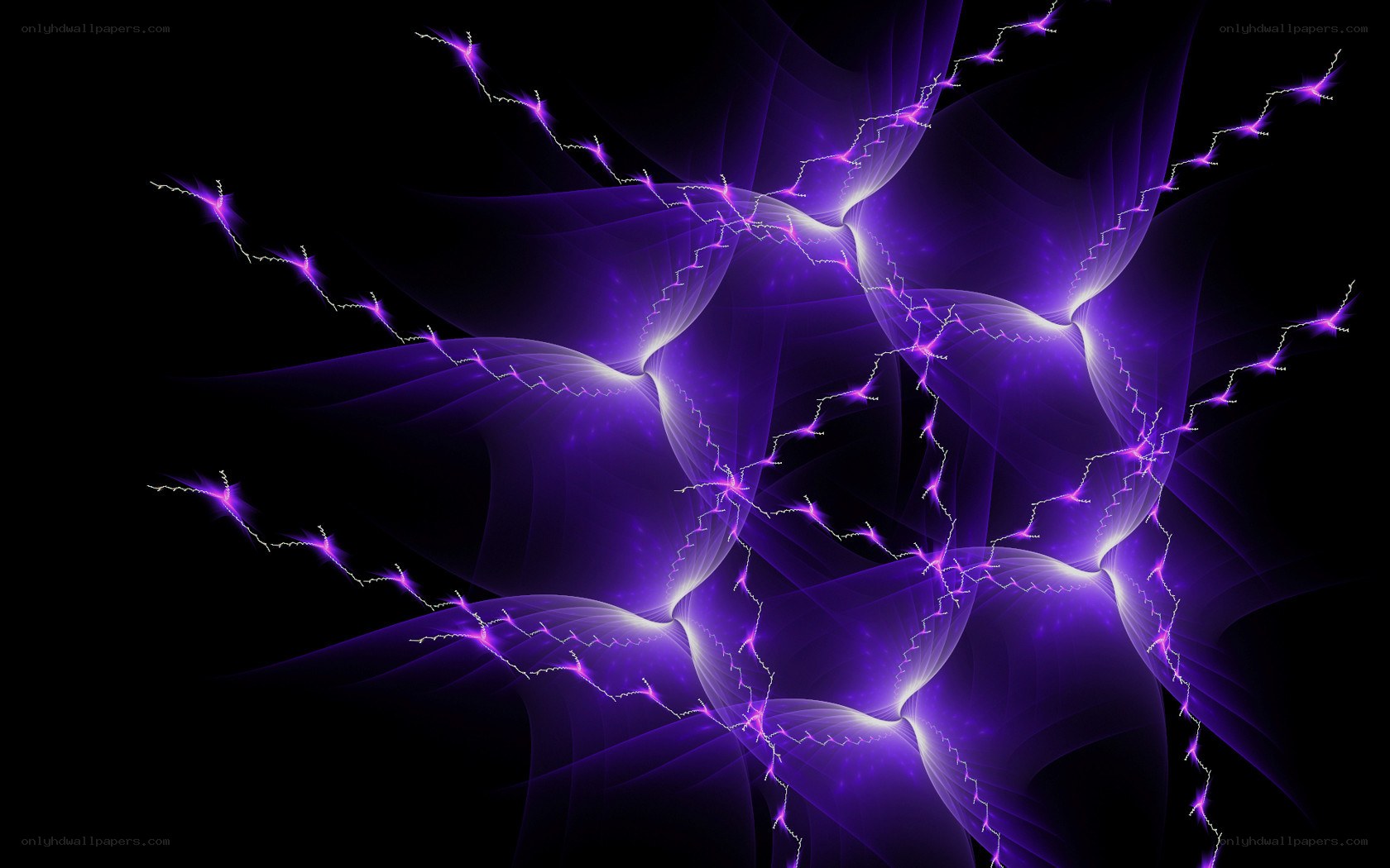 purple fractal lightning design