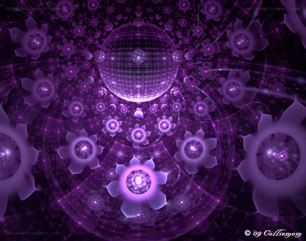 Purple fractal mandala