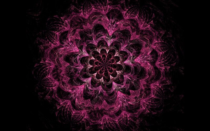 purple fractal mandala