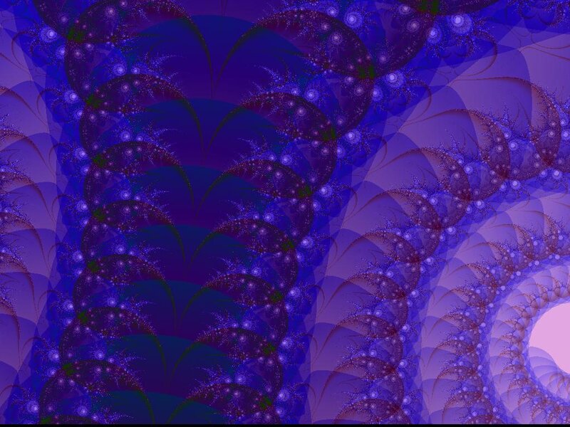 Purple Fractal Pattern — Blue