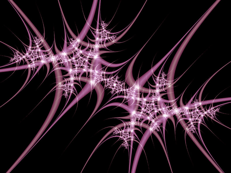 Purple Fractal Pattern — Dramatic