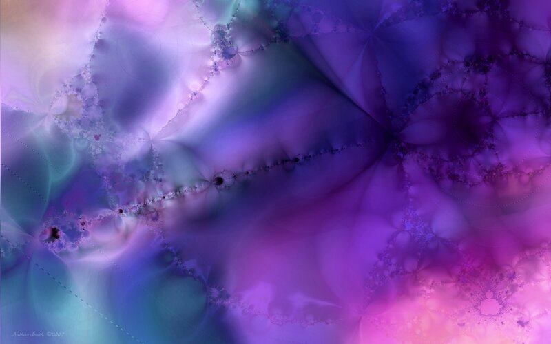 Purple Fractal Pattern — Ethereal, Abstract, Color Gradient