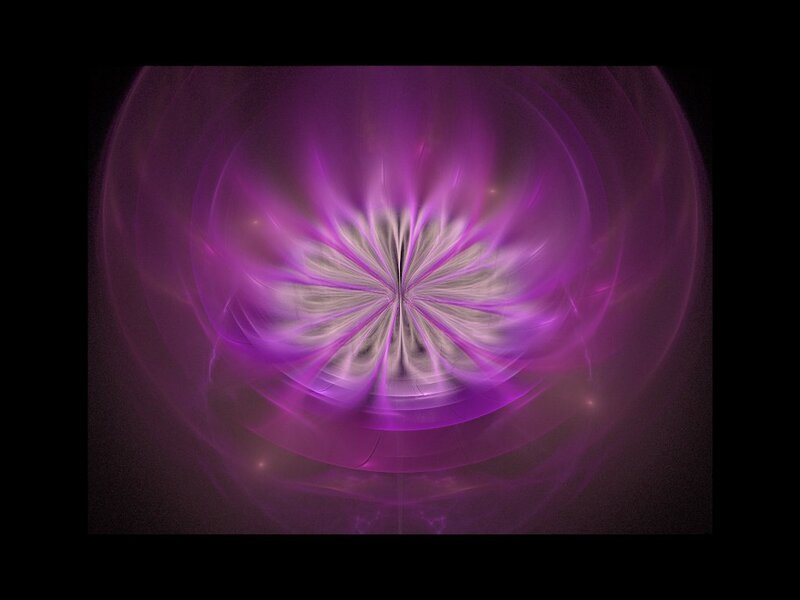 Purple Fractal Pattern — Ethereal, Abstract, Light, Circles
