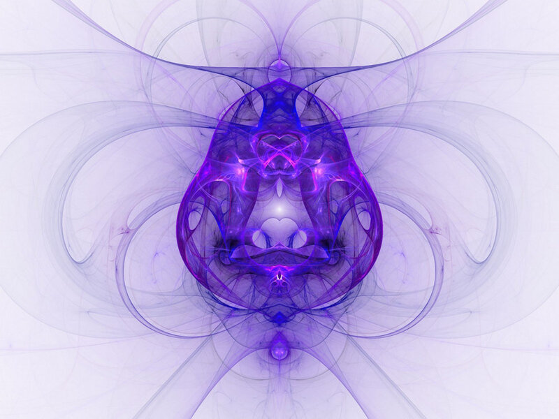 Purple Fractal Pattern — Ethereal, Abstract, Light