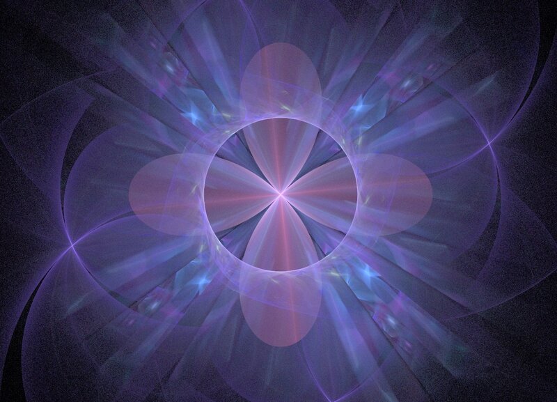 Purple Fractal Pattern — Ethereal, Abstract