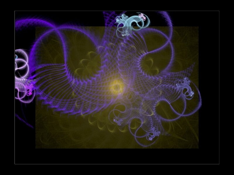 Purple Fractal Pattern — Ethereal, Digital Art