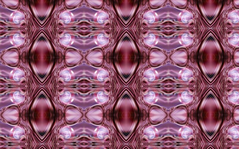 Purple Fractal Pattern — Hypnotic, Abstract, Bubbles