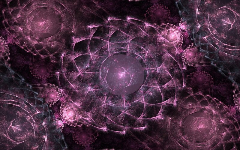 Purple Fractal Pattern — Hypnotic, Abstract, Circles, Lines