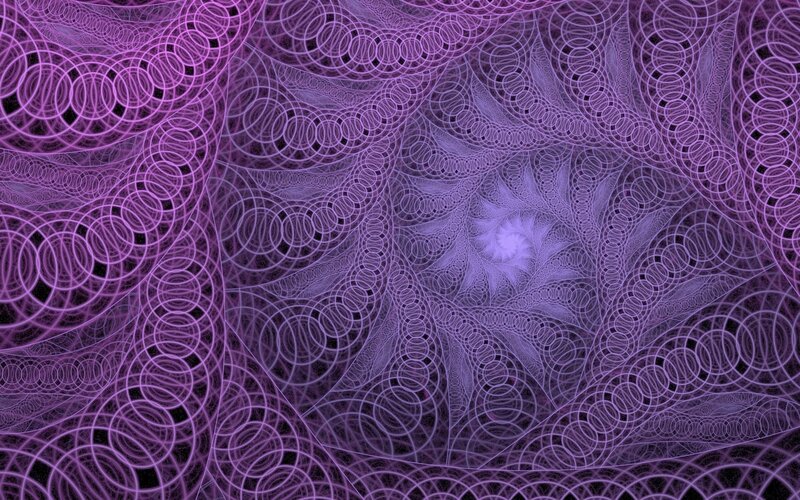 Purple Fractal Pattern — Hypnotic, Abstract, Circles, Spirals, Lines