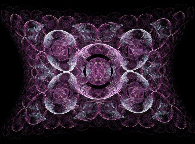 Purple Fractal Pattern — Hypnotic, Abstract, Circles