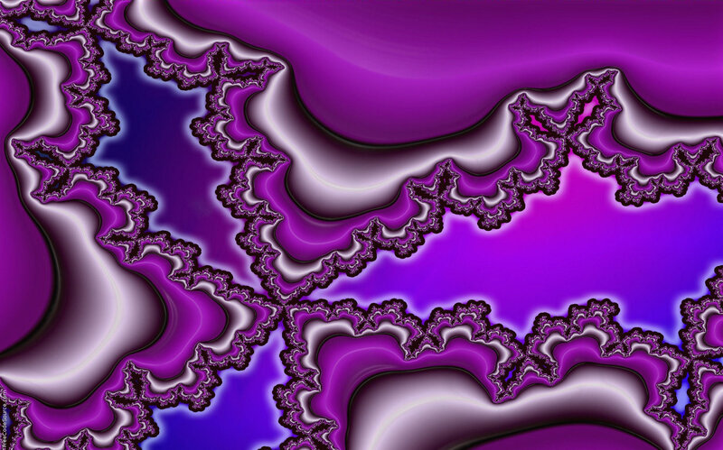 Purple Fractal Pattern — Hypnotic, Abstract, Color Gradient