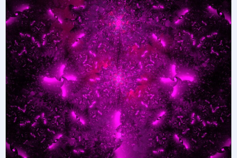 Purple Fractal Pattern — Hypnotic, Abstract, Glow