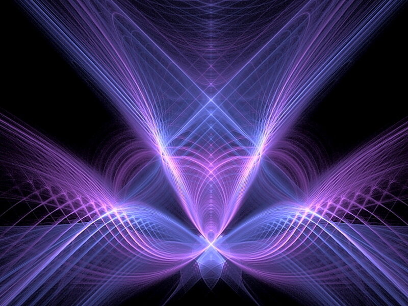 Purple Fractal Pattern — Hypnotic, Abstract, Light Beams