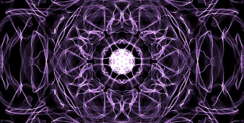 Purple Fractal Pattern — Hypnotic, Abstract, Light, Circle