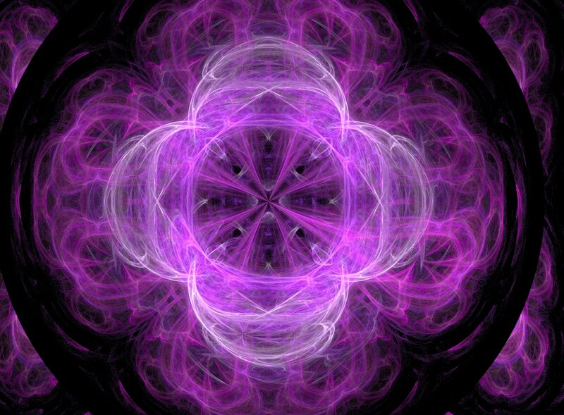 Purple Fractal Pattern — Hypnotic, Abstract, Light