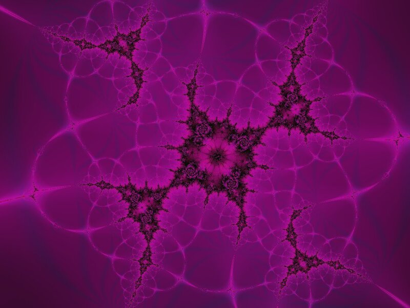 Purple Fractal Pattern — Hypnotic, Abstract, Spiral, Glow