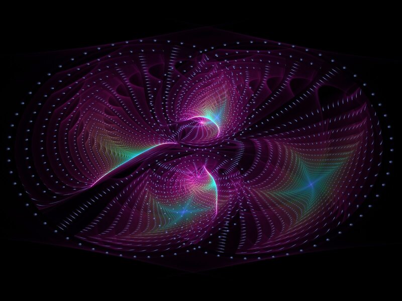 Purple Fractal Pattern — Hypnotic, Abstract, Spiral, Light