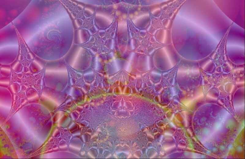 Purple Fractal Pattern — Hypnotic, Abstract, Spiral