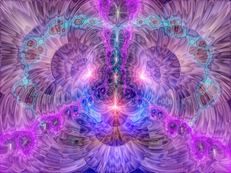 Purple Fractal Pattern — Hypnotic, Abstract, Spirals