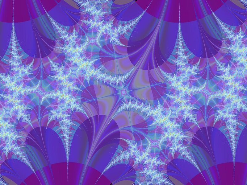 Purple Fractal Pattern — Hypnotic, Abstract, Stars