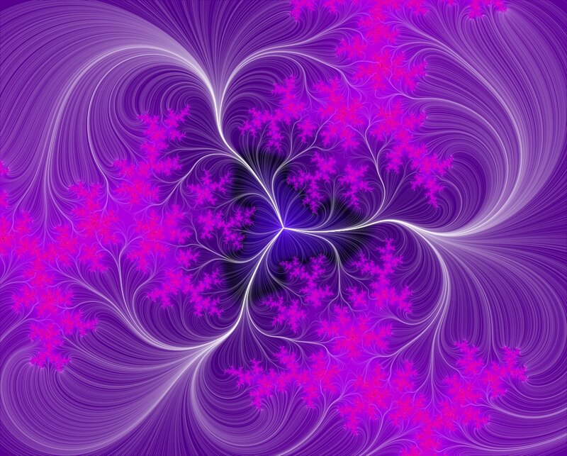 Purple Fractal Pattern — Hypnotic, Abstract, Swirls, Lines
