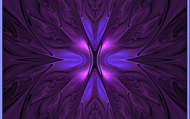 Purple Fractal Pattern — Hypnotic, Abstract, Symmetry, Light