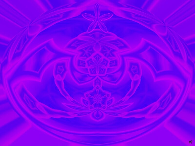 Purple Fractal Pattern — Hypnotic, Abstract