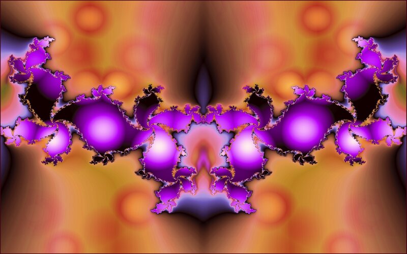 Purple Fractal Pattern — Hypnotic, Digital Art, Colorful