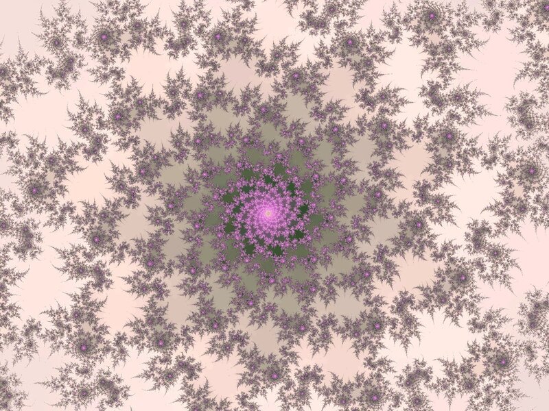 Purple Fractal Pattern — Hypnotic, Digital Art, Spiral, Symmetry