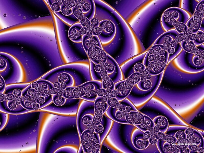 Purple Fractal Pattern — Hypnotic, Digital Art, Swirls