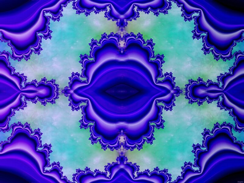 Purple Fractal Pattern — Hypnotic, Digital Art, Symmetry