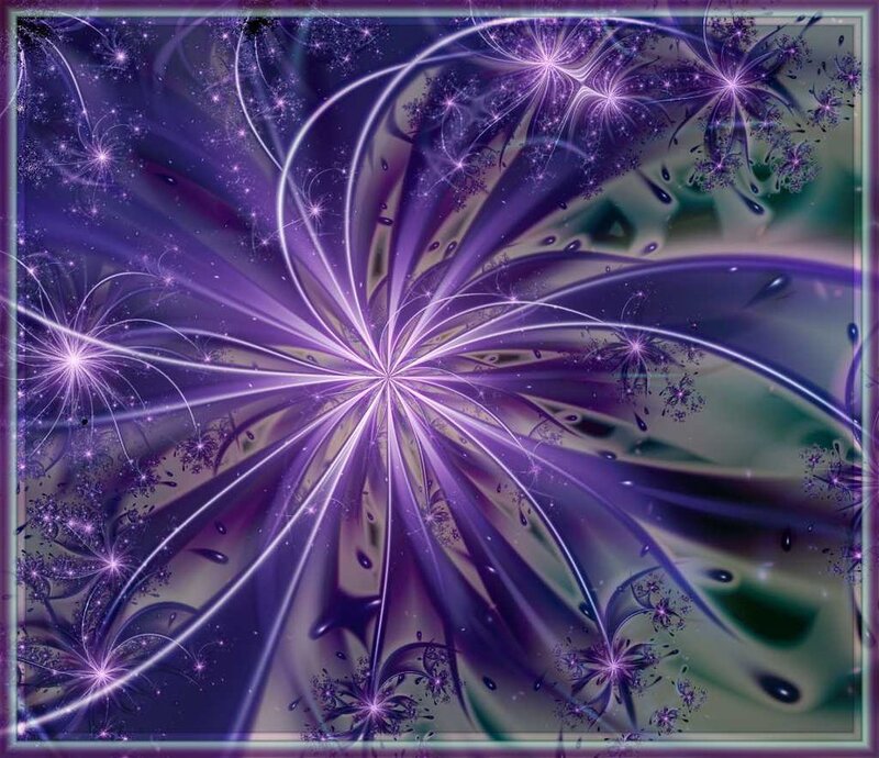 Purple Fractal Pattern — Hypnotic