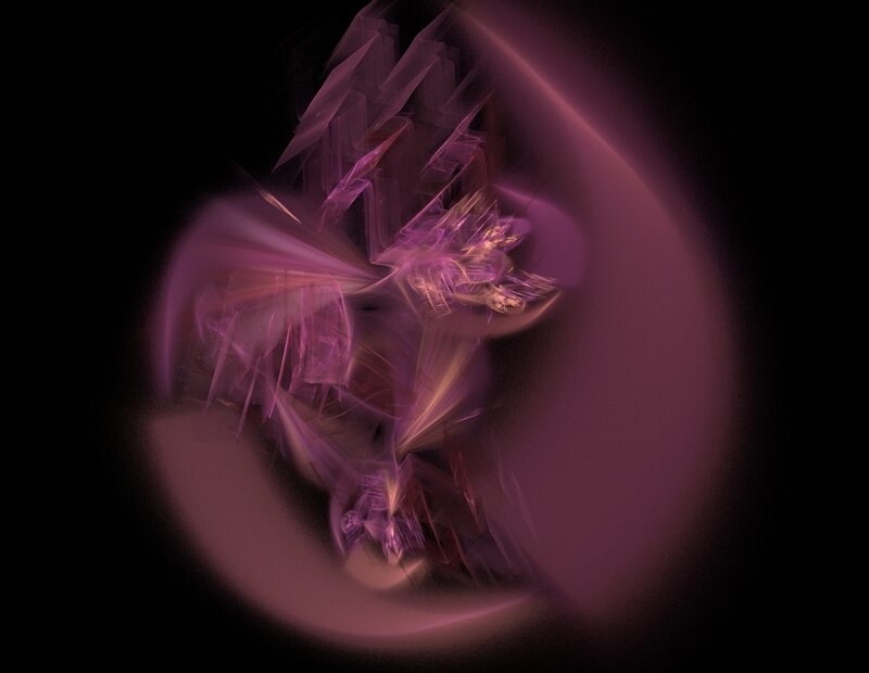 Purple Fractal Pattern — Mystical, Abstract, Light Streaks