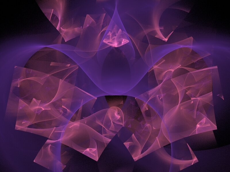 Purple Fractal Pattern — Mystical, Abstract, Light