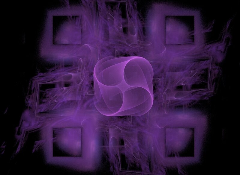 Purple Fractal Pattern — Mystical, Abstract, Smoke
