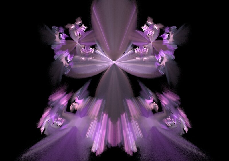 Purple Fractal Pattern — Mystical, Abstract