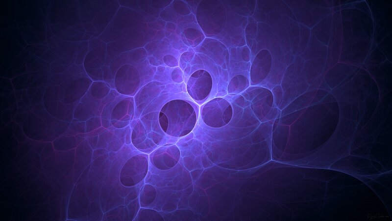 Purple Fractal Pattern — Mystical, Digital Art