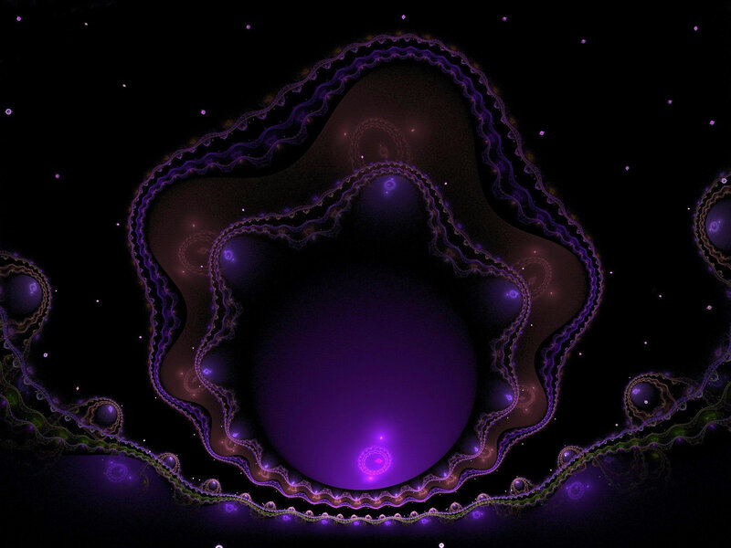 Purple Fractal Pattern — Mystical, Night